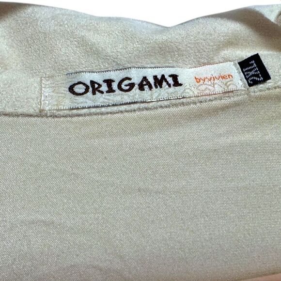 ORIGAMI Ivory White BOHO Western Sleeveless Cardigan Duster Suede & Lace Vest 2X - Picture 10 of 15